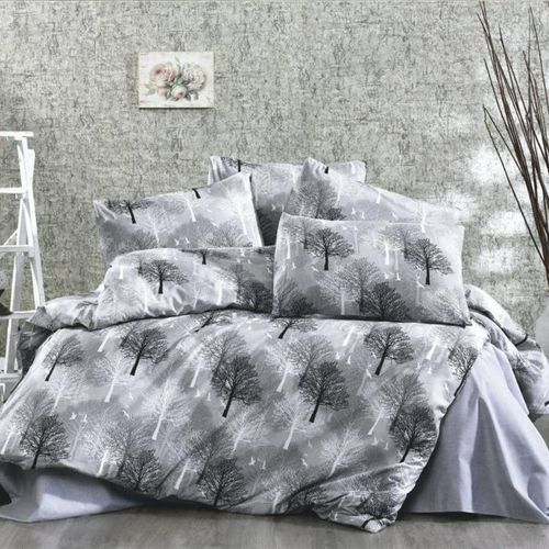 Parure De Lit 240x260 Cm Polycoton Tree Gris