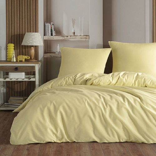 Parure De Lit 140x200 Cm Polycoton Jaune