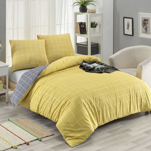 Parure De Lit 220x240 Cm Polycoton Trendy Jaune