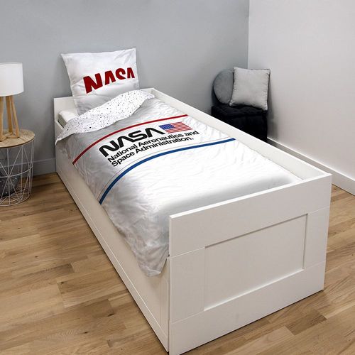 Parure De Lit Nasa Blanc Coton 140x200 Cm
