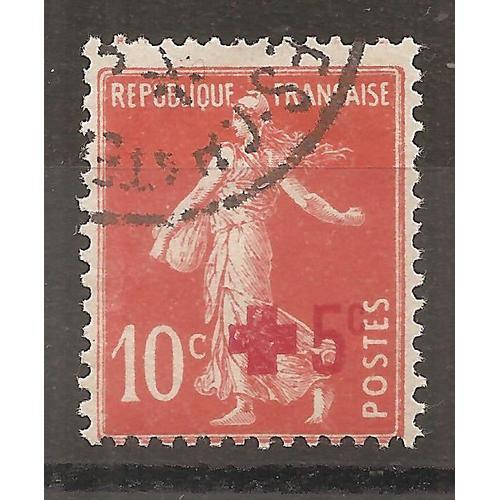 146 (1917) Semeuse Surchargée Croix-Rouge Oblitérée (Cote 6e) (8080)