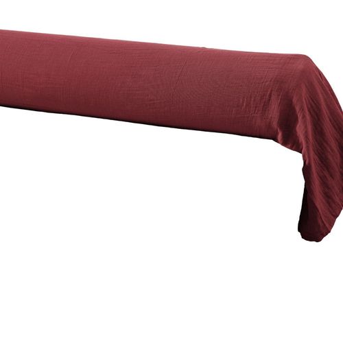 Taie De Traversin 85x185 Cm Gaze De Coton Lie De Vin