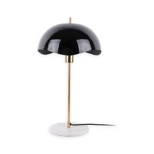 Leitmotiv - Lampe De Table - Waved Dome - Noir  - Noir