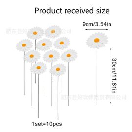 30 Pièces Inserts De Marguerite, Décoration De Gâteau De Marguerite, Décoration De Fleurs Pour Anniversaire D'Enfant, Décoration De Gâteau De Fleurs, Décoration De Fleurs De Marguerite