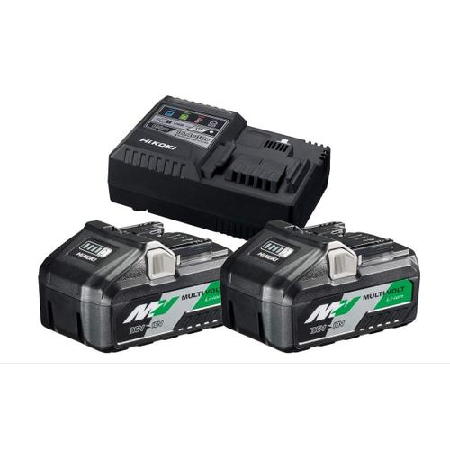 HIKOKI Pack 2 batteries Multivolt 18V/36V 4,0/8,0Ah + Chargeur - UC18YSL3WFZ