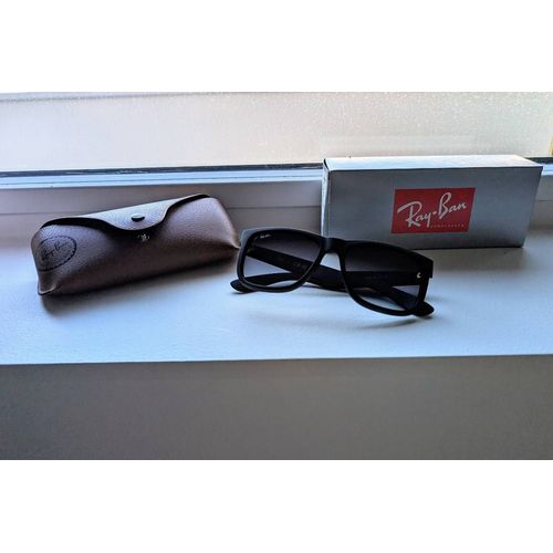 Lunettes Ray-Ban Justin Rb4165 Noires Dégradées – Taille 55 – Neuves Jamais Portées