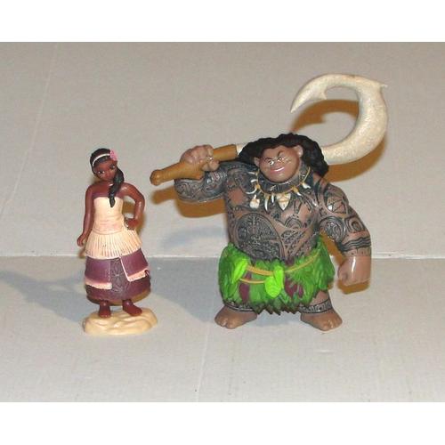 Vaiana La Légende Du Bout Du Monde Figurine Vaiana Et Le Guerrier Maui Bullyland