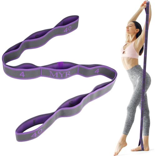 Elastique Musculation,Elastique Sport 9 Niveaux De Forces,Bande De Résistance Bande Elastique Pour Gym Fitness Pilates Yoga(Violet)