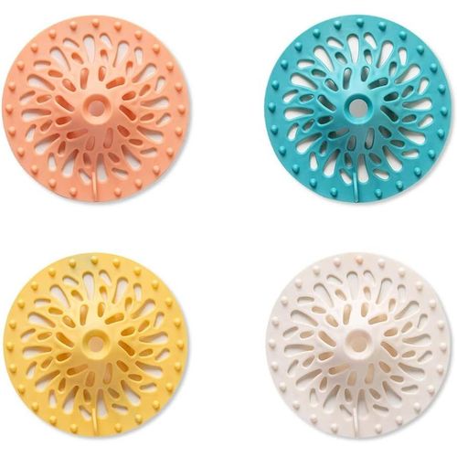 Filtre ¿¿ Cheveux en Silicone 4 pi¿¿ces, Protecteur de vidange Universel, Peut ¿ºtre utilis¿¿ dans la Salle de Bain, la Baignoire, la Cuisine, Le Filtre ¿¿ Cheveux