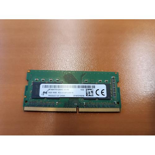 SODIMM 4GO - Barette mémoire pc portable Micron DDR4 4Gb -MTA8ATF51264HZ-2G1A2 - PC4-2133P-SAB-10 1Rx8 2133 MHz PC4-17000