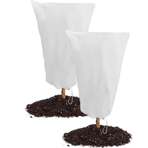 80 x 120cm Voile Hivernage Plante Exterieur, Lot de 2 Housse d'hivernage pour Plantes en Pot, 80 x 120cm Contre Le Froid et Le Gel, 60g/m2 bache Protection Arbustes Couverture