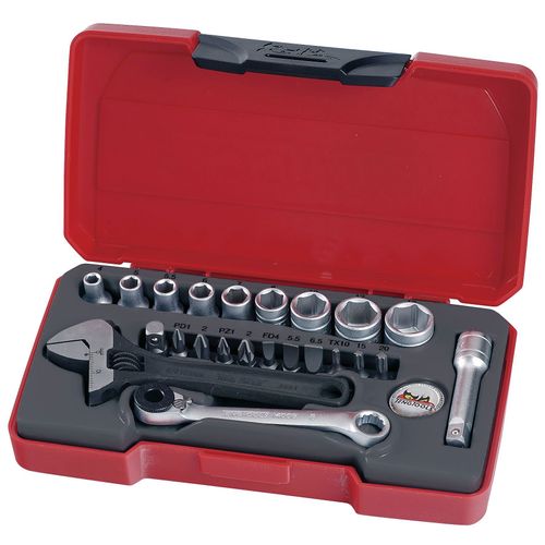 Jeu de douilles & embouts 1/4 4-13mm 23 pcs Teng Tools T1423
