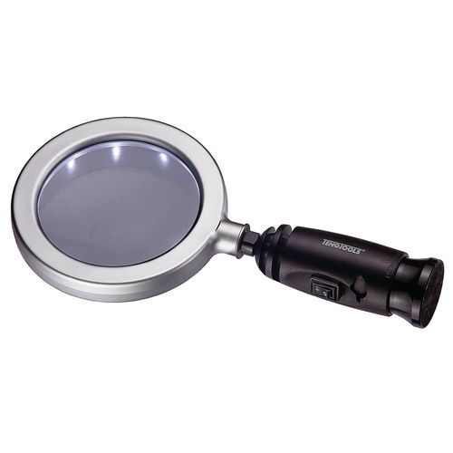 Loupe avec poignée / sur base magnétique x3 / 100mm av. 14 LEDs Teng Tools 587H