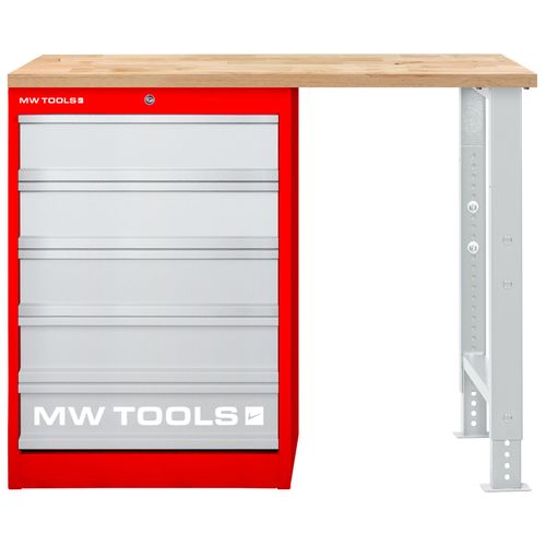 Établi modulaire Rubberwood avec armoire à tiroirs 5T 1200 mm MW Tools MOD121R