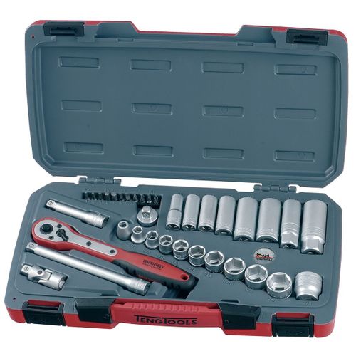 Jeu de douilles 3/8 AF 35 pcs Teng Tools T3835AF