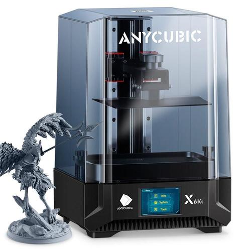 Anycubic Photon Mono X 6Ks Imprimante 3D en résine , nivellement manuel en  4 points, écran 6K de 9,1 pouces, source de lumière matricielle LighTurbo