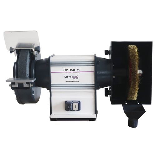 Touret à meuler brosse dia. 175 mm 2850 rpm 450 W 230V y compris une meule et une brosse Optigrind GU18B 230V