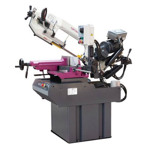 Scie à ruban pour métaux -45°/+60° capacité ronde 255 mm 1,5 kW 400V variateur 15-100 m/min rapporteur d'angle Optisaw SD310V