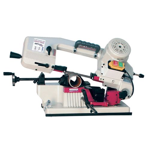 Scie à ruban portable à métaux 0-45° capacité de coupe ronde 100 mm 0,37 kW 230V vitesse 45 m/min descente automatique Optisaw S100G 230V