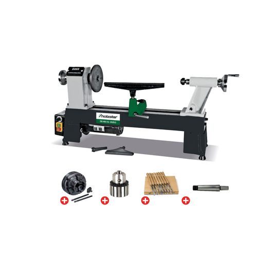 Pack tour à bois 305x460mm + mandrin 100 mm + jeu 8 burins + mandrin à couronne + arbre Holzstar DB460XL VARIO PACK