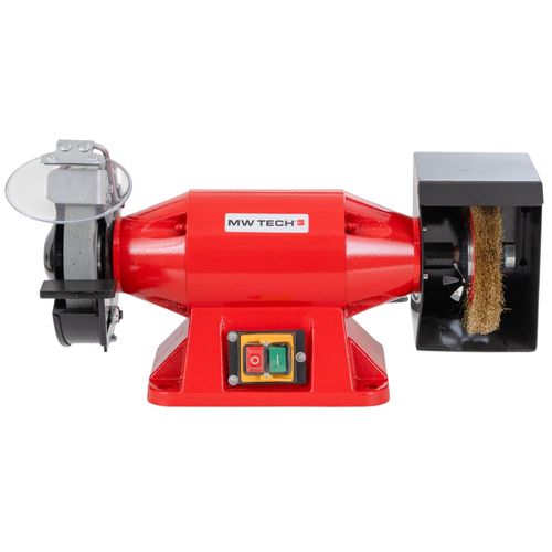 Touret à meuler brosse dia. 150 mm 2950 rpm 520 W 230V arbre 32 mm y compris meule et brosse MW-Tech ME15W 230V