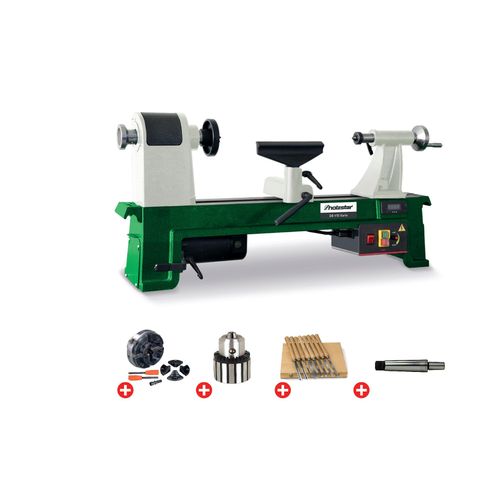 Pack tour à bois 355x510mm + mandrin 100 mm + jeu 8 burins + mandrin à couronne + arbre Holzstar DB510 VARIO PACK