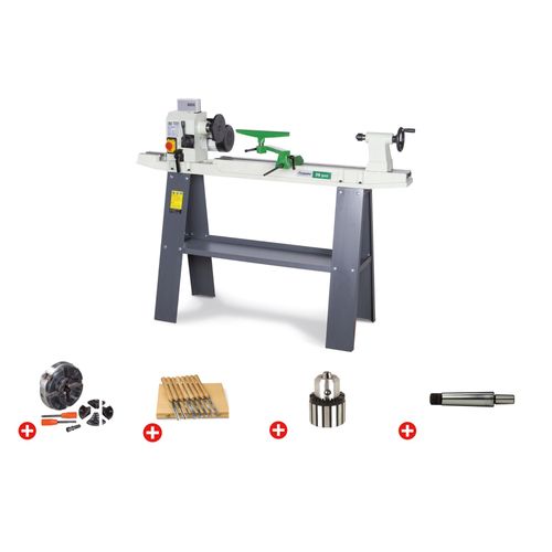 Pack tour à bois 306x900mm + mandrin 100 mm + jeu 8 burins + mandrin à couronne + abre Holzstar Holzstar DB900 PACK