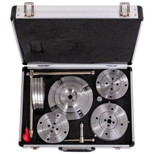 Ensemble mandrin à bois professionnel à 4 mors ø 146 mm M33x3,5 MW-Tech KPS146