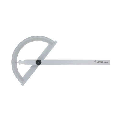 Rapporteur d'angle en acier chromé mat disque semi-circulaire ouvert 180° 250 mm MIB GB250