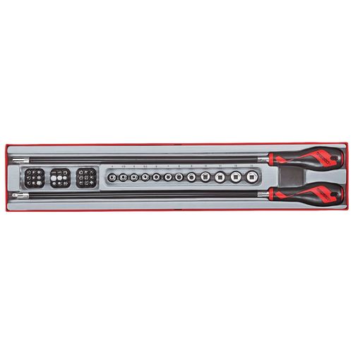 Set de tournevis, porte-embouts flexibles, douilles et embouts 1/4'' Teng Tools TTXMD41N