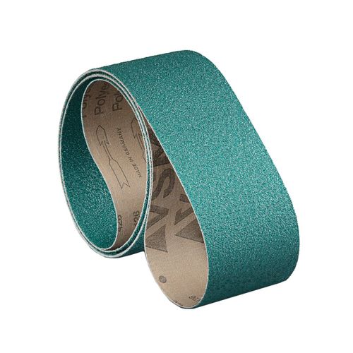 Bandes abrasives en zirconium aluminium pour acier inoxydable acier doux métaux non ferreux bois 75x1016 mm Grain 60 (5 pièces) Optimum SB75X1016-K60