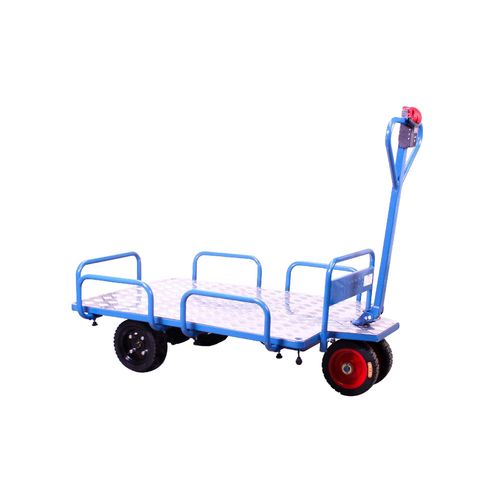 Chariot éléctrique à ridelles amovibles plateau alu 400kg 1210x850mm - batterie 36V / 12Ah MW Tools EP400L