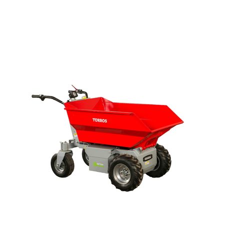 Mini dumper électrique 500kg 245L benne basculante hydraulique batterie 48V / 32Ah Torros MED502H