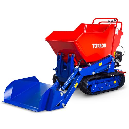 Minidumper Honda hydrostatique à chenilles avec pelle inclinable 80 kg et benne basculante 800 kg - Moteur 9 ch Torros HRD800HA