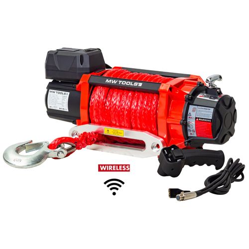 Treuil électrique 24V 8164 kg câble 26m synthétique télécommande sans fil MW Tools SEL820024SR
