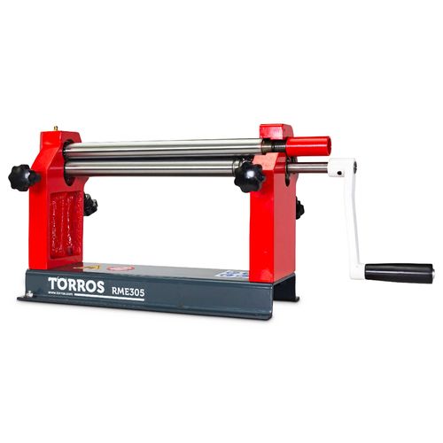 Rouleuse de tôles manuelle d'établi à 3 rouleaux largeur du travail 305 mm épaisseur jusque 0,8 mm en acier Torros RME305