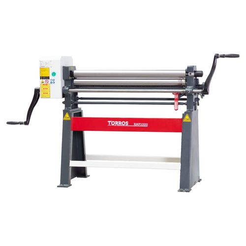 Rouleuse manuelle à 3 rouleaux asymétriques largeur du travail 1050 mm épaisseur jusque 2 mm en acier Torros RMF1000