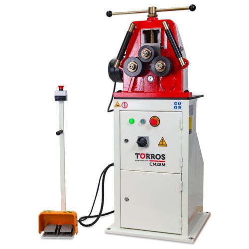 Cintreuse à 3 galets électrique avec 2 galets motorisés positionnement horizontal vertical 1,1 kW 230V Torros CM28M 230V