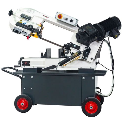 Scie à ruban mobile pour métaux 0-45° capacité de coupe ronde 178 mm 0,75 kW 230V 3 vitesses système d'arrosage Torros SC190G 230V