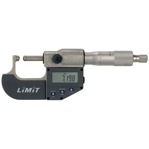 Micromètre extérieur à touche sphérique numérique plage de mesure de 0 à 25 mm résolution 0,001 mm Limit MICDIGA25