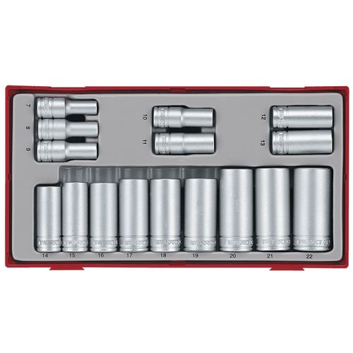 Set de douilles 3/8 16 pcs tray TC Teng Tools TT381612