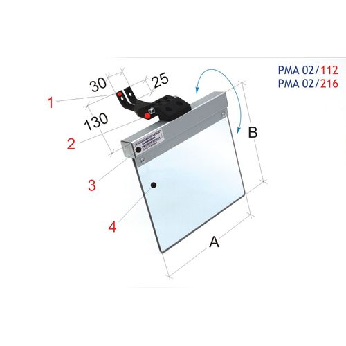 Écran de protection universel tourets à meuler / ponçeuses à bande Tecnopiu PMA 02/216