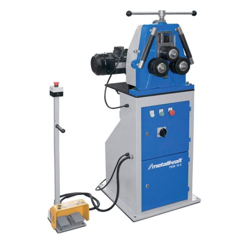 Cintreuse à 3 galets électrique avec 2 galets motorisés positionnement horizontal vertical 1,1 kW 230V Metallkraft PRM10E 1X230V