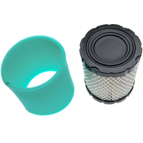 vhbw 1x filtre mousse, 1x filtre papier compatible avec Briggs & Stratton Simplicity 5901229 (28 ch) tondeuse tracteur - set de 2 filtres