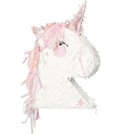 PIÑATA À CASSER PLIABLE LICORNE 41X48X10CM BLANC