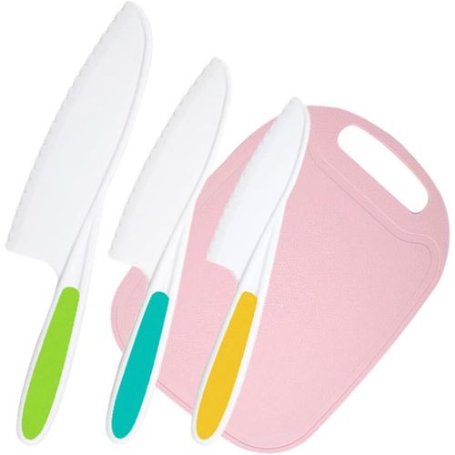 Kyaoayo-1ensemble Coffret De Couteaux De Cuisine Avec Planche À Découper De Ustensiles De Coupe Fruits Légumes Et Gâteaux Design Ergonomique Et Matériaux Avec Planche Aléatoire