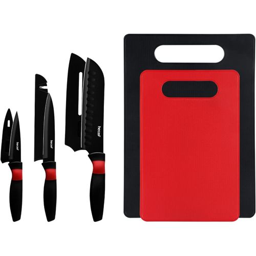 Kyaoayo-Ensemble De Couteaux De Cuisine Avec 2 Planches À Découper Et 3 Étuis À Couteaux, Set De Couteaux Noirs Antiadhésifs, Ensemble De Planches À Découper Pour Cuisine Et Voyage