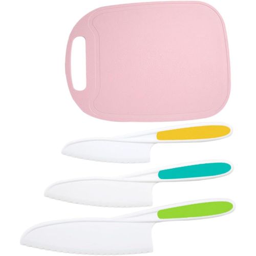 Kyaoayo-1 Lot De Petits Coupe-Fruits Et Légumes Ustensiles De Cuisine Couteaux Multi-Outils Coupe- De Sécurité Couteaux Conviviaux Pour Les Tout-Petits Planche À Découper Coupe
