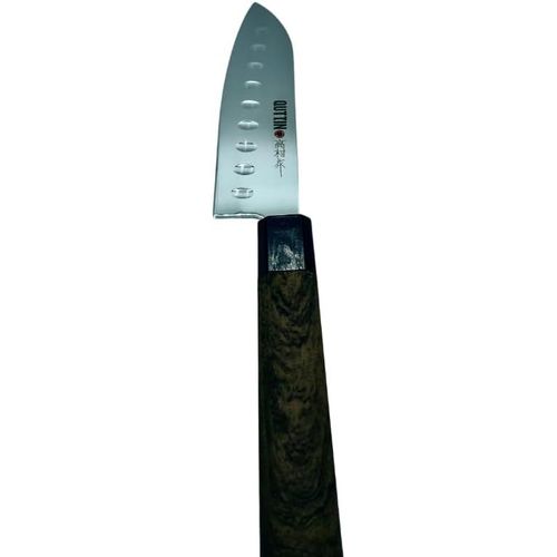 Kyaoayo-Couteau Japonais De Cuisine Santoku 12 Cm. Couteau Santoku, Couteau Japonais, Couteau De Cuisine Professionnel, Couteau Japonais Professionnel, Couteau Japonais Professionnel, Mesure De