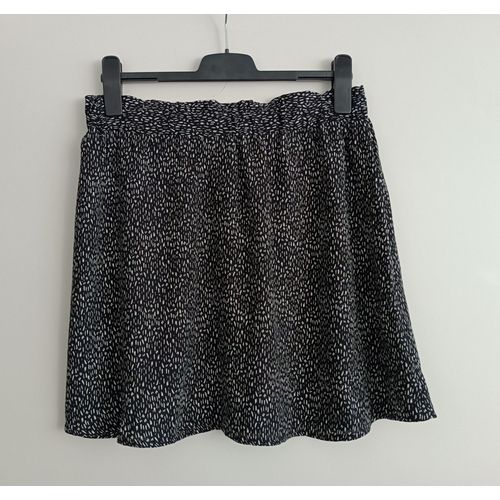 Mini Jupe En Voile Noir Et Blanc. Kiabi. Polyester. Taille L / 42